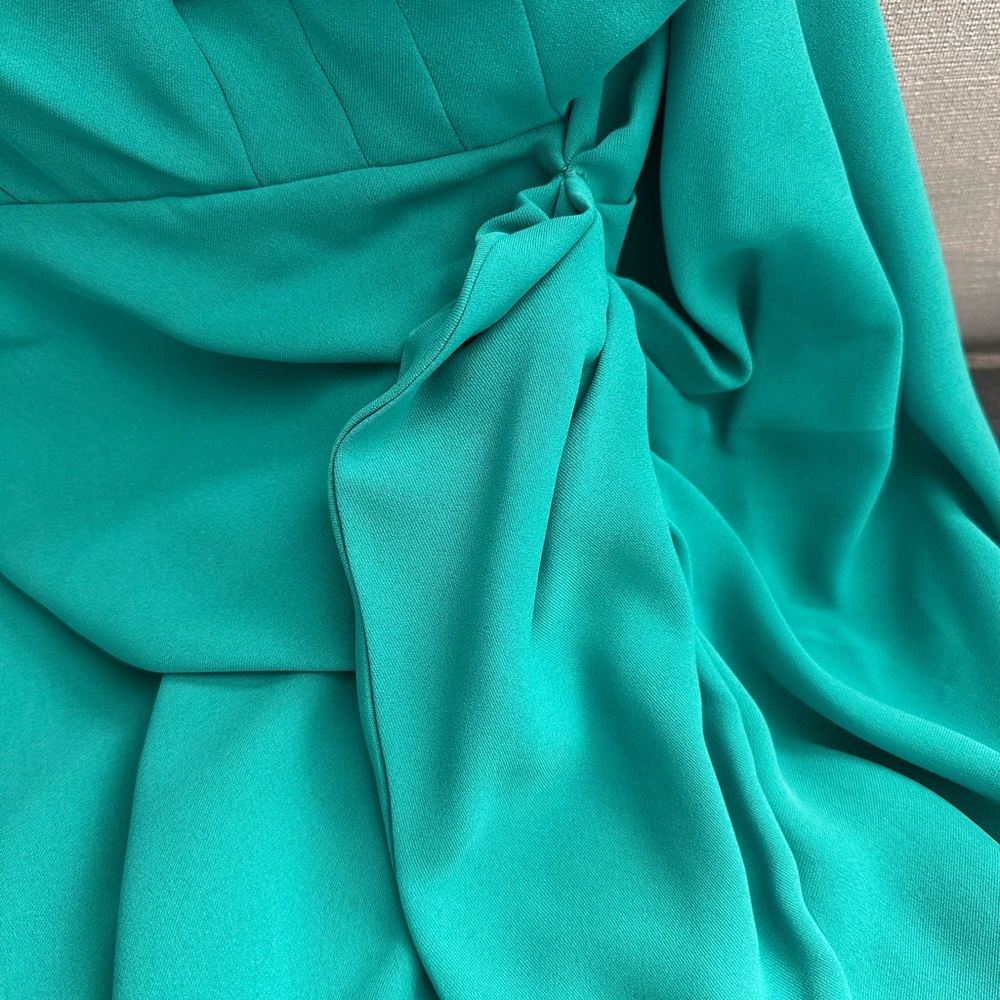 Rhea Costa Blue One-Shoulder Gown for Weddings - Picture 7 of 11
